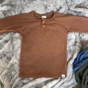 Lulu and Roo Camel long sleeve button shirt
